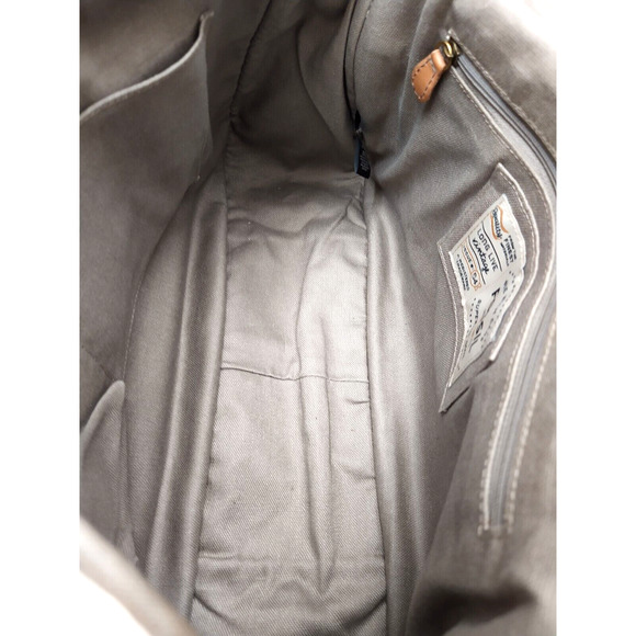 Fossil Long Live Vintage 54 Ivory Canvas Turnlock Flap Messenger Crossbody Bag - Picture 10 of 15